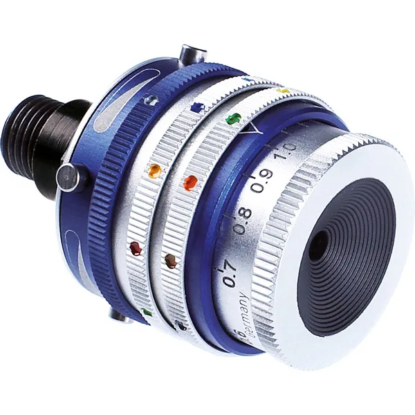 [568MC] 568MC Iris-Diopterscheibe mit 12-Farbenfilter und Polarisationsfiltern, silber-blau
